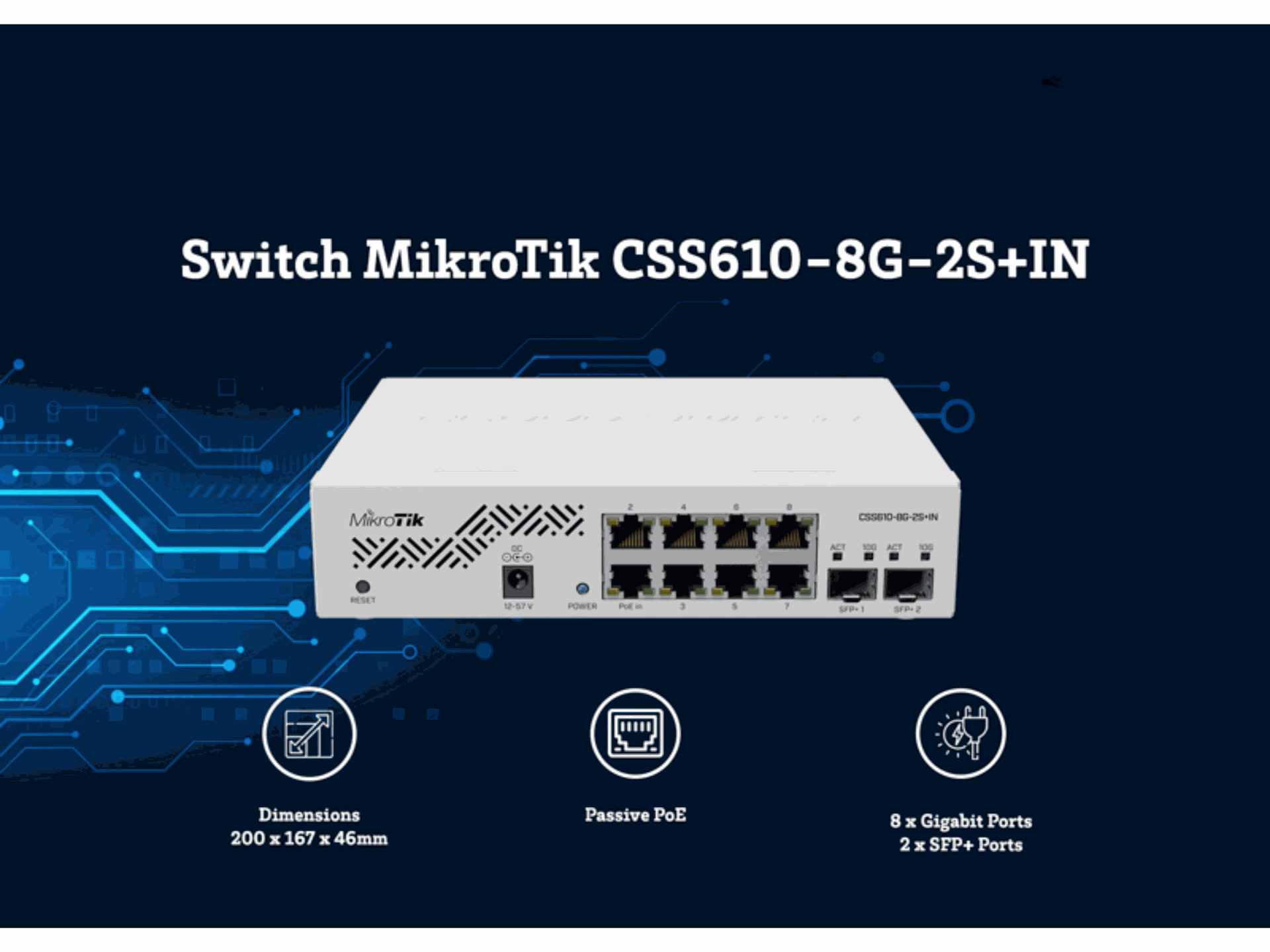 Switch MikroTik CSS610-8G-2S+IN