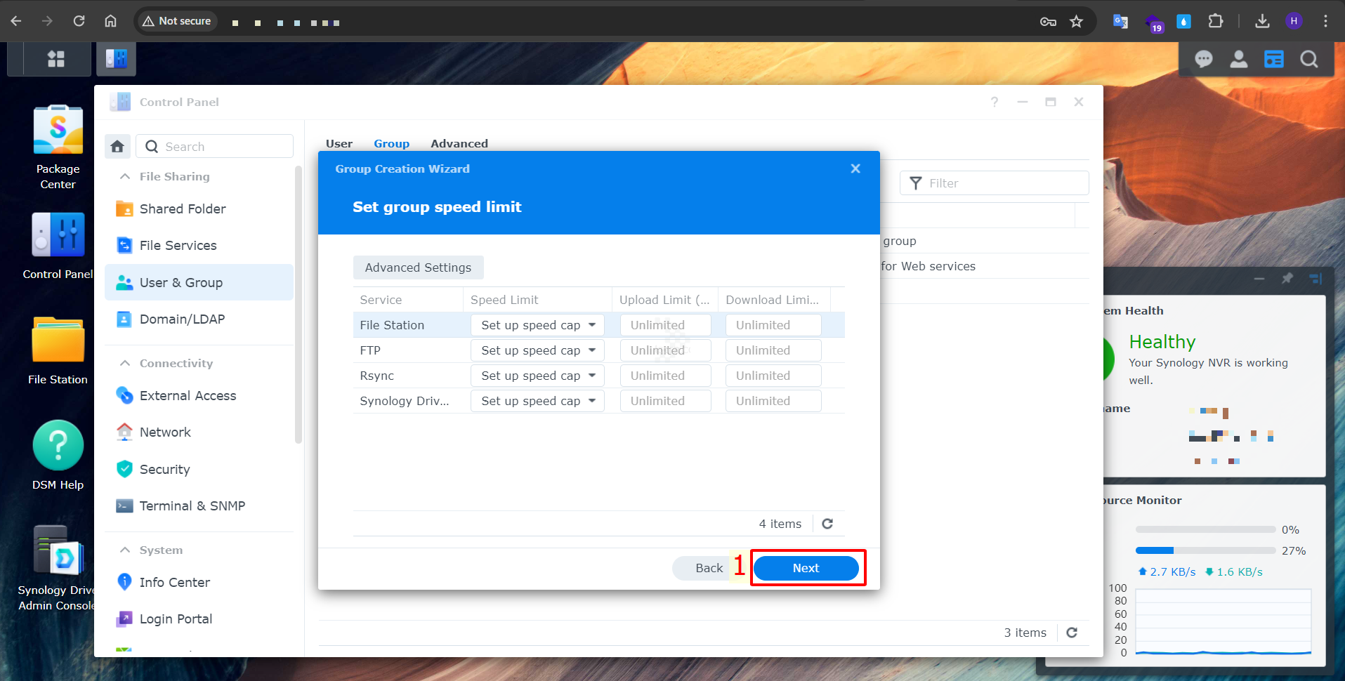 Hướng dẫn tạo và phân quyền Group trên NAS Synology