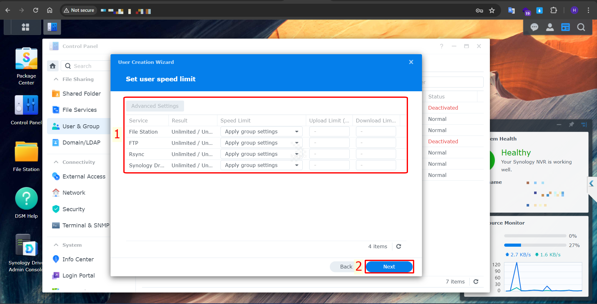 Hướng dẫn tạo và phân quyền User trên NAS Synology