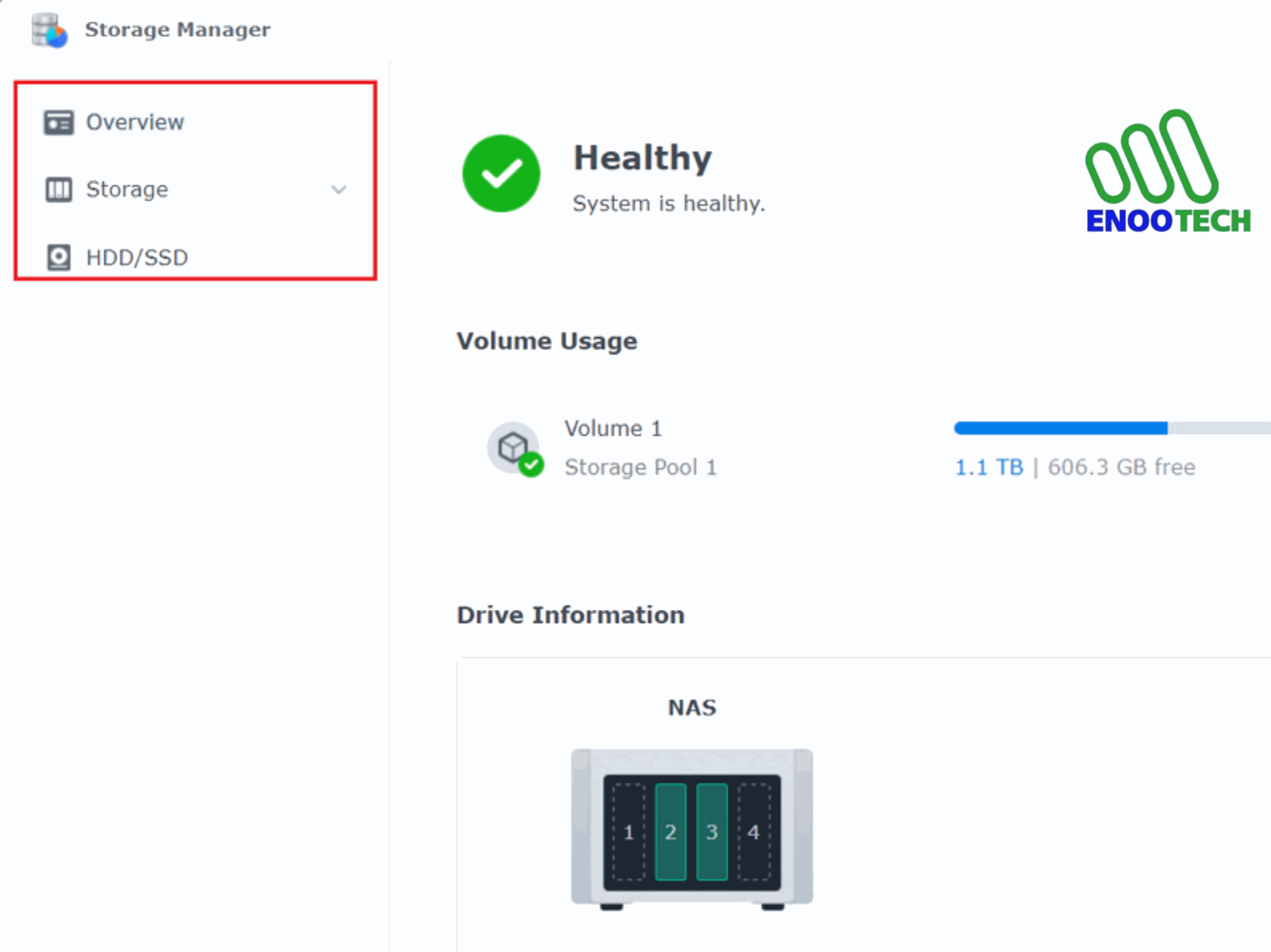 Không gian lưu trữ NAS đầy? Học cách kiểm tra bằng Storage Manager ngay!