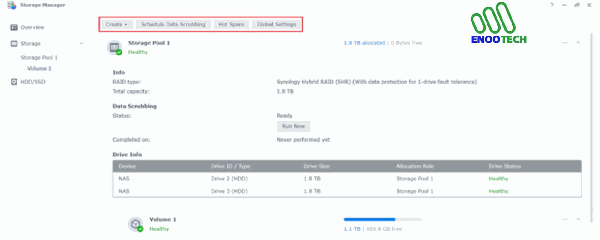 Không gian lưu trữ NAS đầy? Học cách kiểm tra bằng Storage Manager ngay!