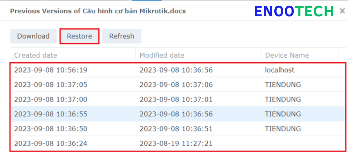 Synology Drive Client: Cách Download dữ liệu và Restore file chỉ trong vài bước